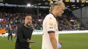 Echange tendu entre Pep Guardiola et Erling Haaland à la mi-temps du premier match de PL pour Manchester City, 11 août 2023