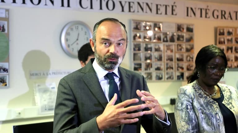 Edouard Philippe s'adresse à la presse à Evry, le 9 juin 2020