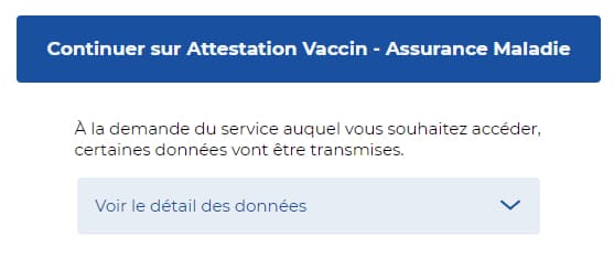 "Attestation Vaccin - Assurance Maladie"