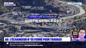 Alpes-Maritimes: l'échangeur n°55 de l'A8 fermé pour travaux