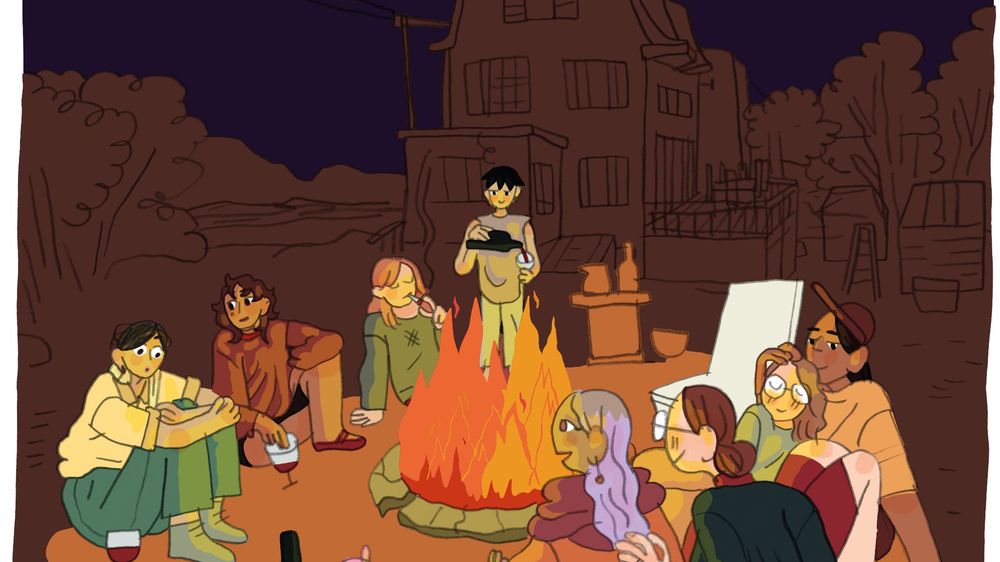 Une case de la BD "Adieu Triste Amour"