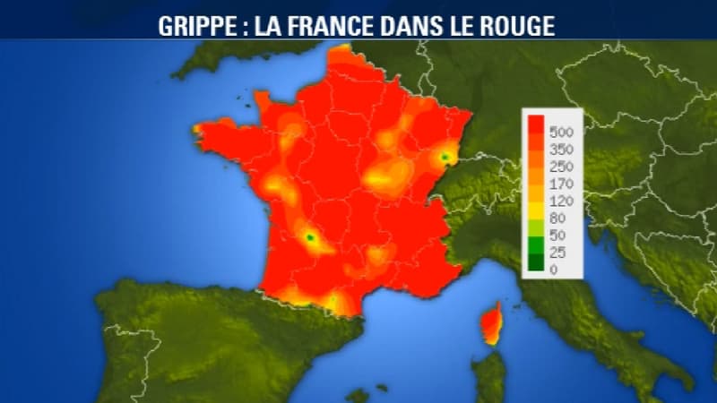 La France est très touchée par l'épidémie de grippe cette année.