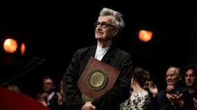 Wim Wenders lors de la remise du prix Lumière le vendredi 20 octobre 2023.