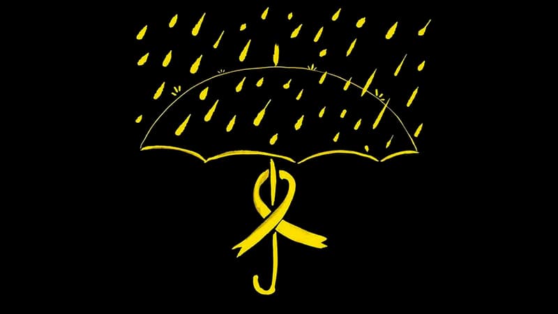Les graphistes favorables à la cause des manifestants se sont appropriés l'image du parapluie pour marquer leur soutien.