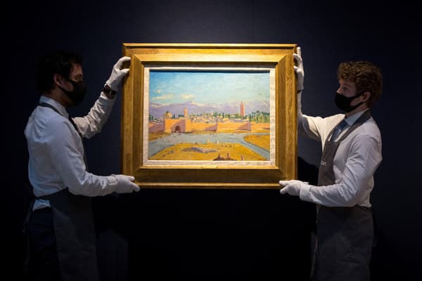 Le tableau "La tour de la mosquée Koutoubia" (1943) a été vendu aux enchères Le tableau "La tour de la mosquée Koutoubia" (1943) a été vendu aux enchères