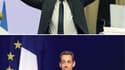Le second tour de l'élection présidentielle française opposera le 6 mai le socialiste François Hollande, en tête dimanche à l'issue du premier tour, à Nicolas Sarkozy, qui juge que rien n'est joué malgré une réserve de voix incertaine. /Photos prises le 2