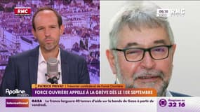 Force ouvrière appelle à la grève dès le 1er septembre: "Il y aura certainement différentes mobilisations dès la rentrée", dit Patrick Privat, le trésorier du syndicat