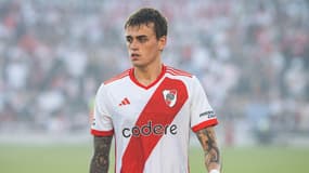 Nicolas Fonseca sous le maillot de River Plate en février 2024.