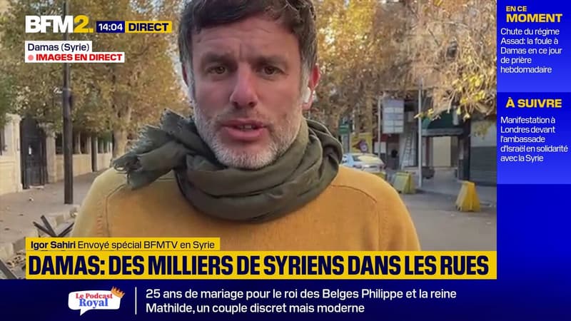 Des milliers de Syriens sont descendus dans la rue pour célébrer la chute du régime Assad