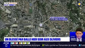 Marseille: un homme blessé par balle dimanche soir aux Oliviers
