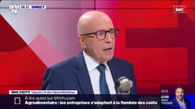 Motions de censure: pour Éric Ciotti, "l'alliance entre Jean-Luc Mélenchon et Marine Le Pen ne nourrit rien de bon"