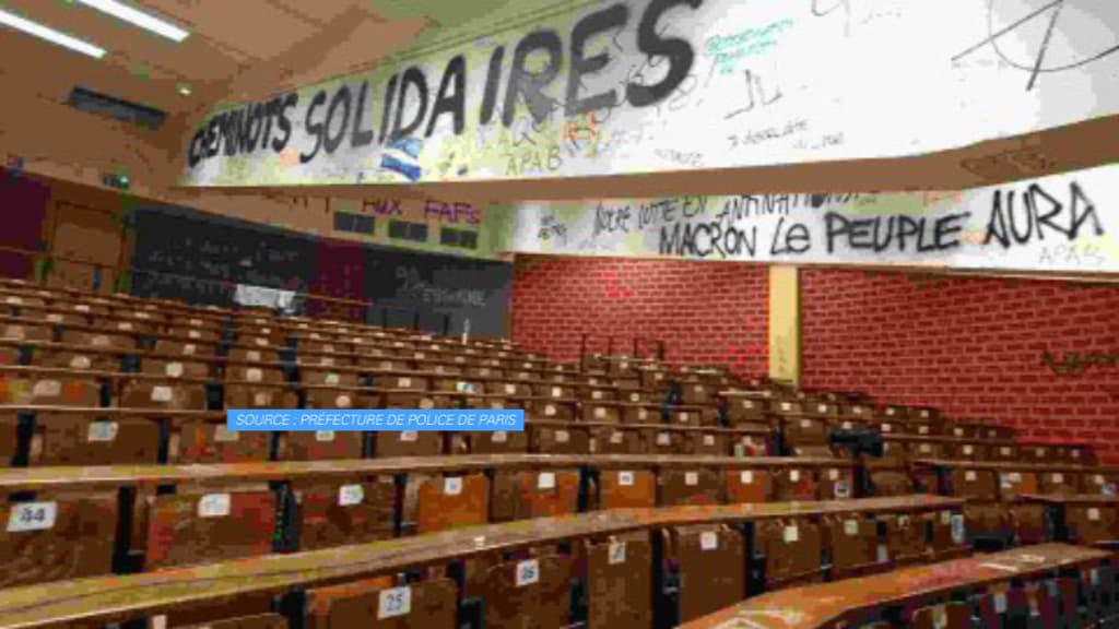 Les images des dégradations du site de Tolbiac Les images des dégradations du site de Tolbiac
