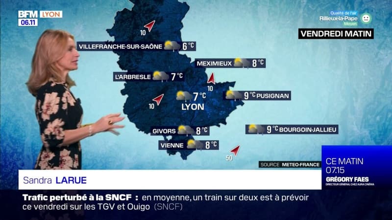 Météo Rhône: un ciel chargé ce vendredi, avec quelques averses dans la matinée, jusqu'à 16°C à Lyon
