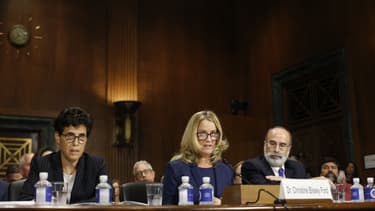 Christine Blasey Ford au centre.