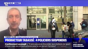 Producteur violemment frappé: pour le délégué syndical de l'Unsa Police, "sur la vidéo on ne voit pas vraiment ce que fait l'individu"