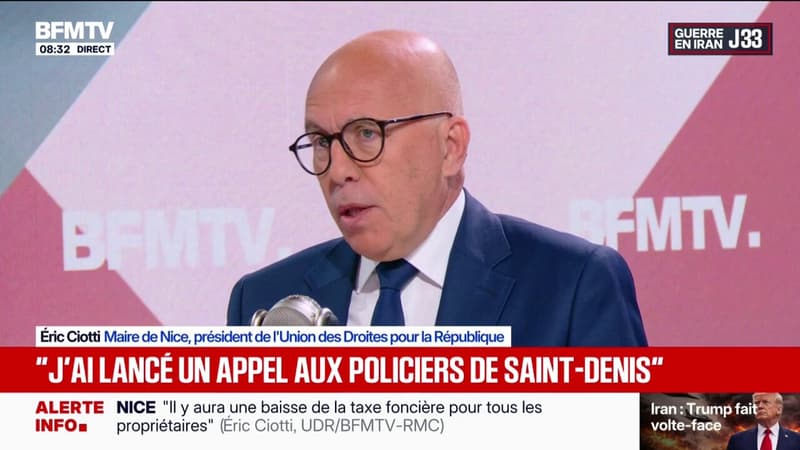 "Si Jean-Luc Mélenchon arrivait à la présidence, la France ne serait plus une démocratie", estime Éric Ciotti, maire de Nice