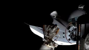 L'amarrage de la capsule Crew Dragon - Image d'illustration 