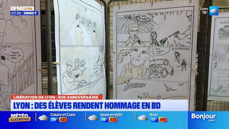 Libération de Lyon: des élèves rendent hommage en BD