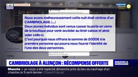 Cambriolage à Alençon: une récompense offerte pour retrouver les voleurs