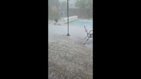 Un violent orage à Muret (Haute-Garonne) le 19 mai 2025.