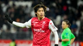 Le Japonais Junya Ito avec le Stade de Reims en décembre 2023