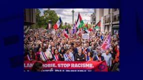 La marche contre l'islamophobie, le 11 mai 2025, à Bastille (Paris). 
