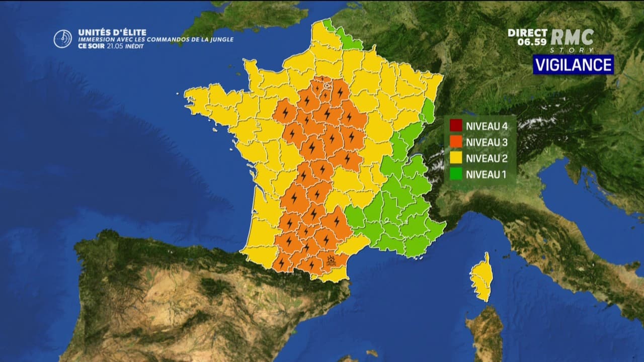 Alerte météo: 32 départements en vigilance orange pour risque d'orages Alerte météo: 32 départements en vigilance orange pour risque d'orages