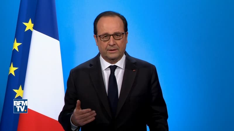 François Hollande lors de son discours de renoncement à l'Elysée