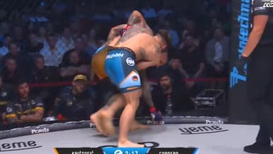 Samuel Kristofic face à Jaime Cordero à l'Oktagon 77 à Bratislava le 4 octobre 2025