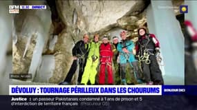 Dévoluy: un tournage périlleux dans les Chourums