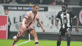 Bradley Barcola lors d'Angers-PSG, le 9 novembre 2024.