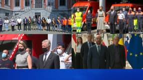 Une minute de silence observé en Belgique, le 20 juillet 2021, en hommage aux victimes des inondations.