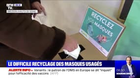 Le difficile recyclage des masques usagés