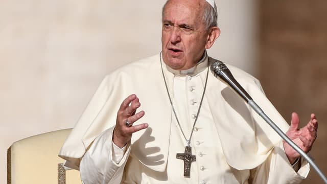 Le pape François prend la parole lors de l'audience hebdomadaire au Vatican, le 16 octobre 2019