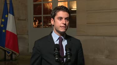 Gabriel Attal ce jeudi soir depuis Matignon.