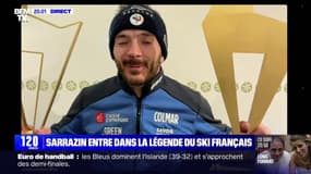 "C'est juste incroyable": Cyprien Sarrazin réagit sur BFMTV après son doublé en descente à Kitzbühel