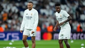 Kylian Mbappé et Vinicius Junior, à Madrid le 22 octobre 2024