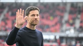 Xabi Alonso lors du match Fribourg-Leverkusen (2-2, Bundesliga), le 4 mai 2025