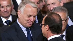 Le Premier ministre Jean-Marc Ayrault et le président de la République François Hollande