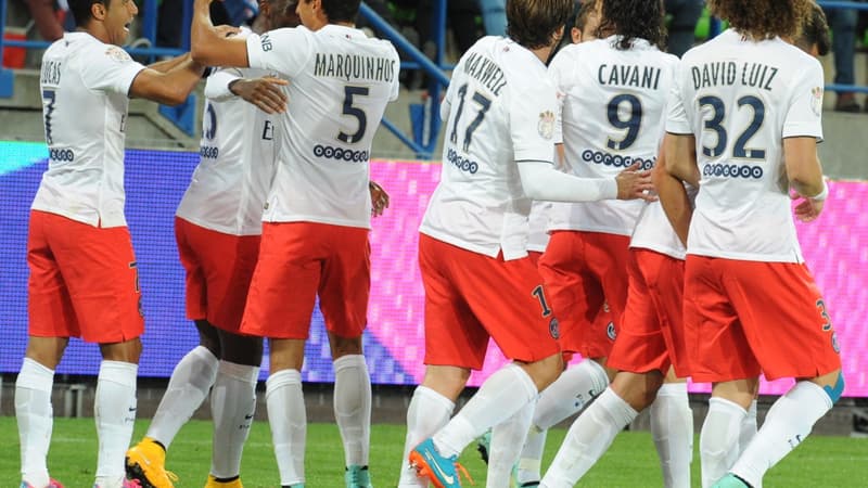 La joie des Parisiens après le deuxième but, inscrit par Marquinhos