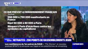 Retraites: le renseignement prévoit entre 550.000 et 750.000 manifestants en France