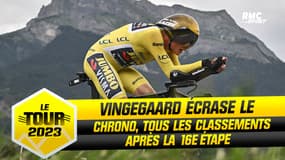 Tour de France E16 : Vingegaard assomme le chrono, tous les classements