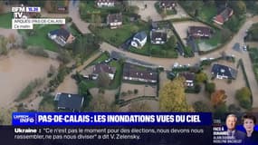 Pas-de-Calais: les images des inondations vues du ciel