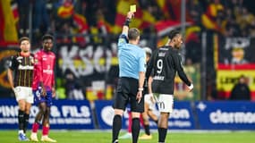 Elye Wahi lors de Clermont-Lens, le 25 novembre 2023.