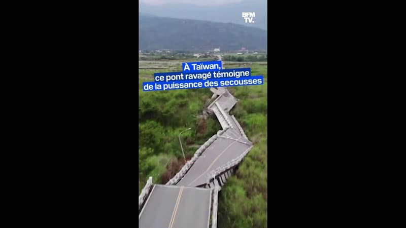 Séisme à Taïwan: les images impressionnantes de ce pont ravagé par la puissance des secousses