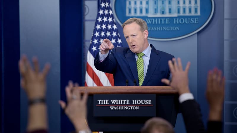 Sean Spicer lors d'un point presse à la Maison Blanche, le 2 février.