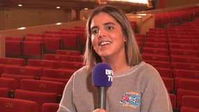 Inès Reg au micro de BFMTV le 28 novembre 2024.