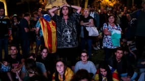 Les Barcelonais devant le discours de Carles Puigdemont. 