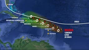 Quelle va être la trajectoire de l’ouragan Maria sur les Antilles