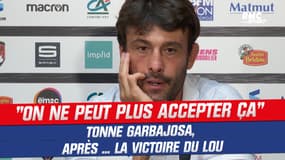 LOU 33-27 Stade Français : "On ne peut plus accepter ça" tonne Garbajosa, le coach lyonnais